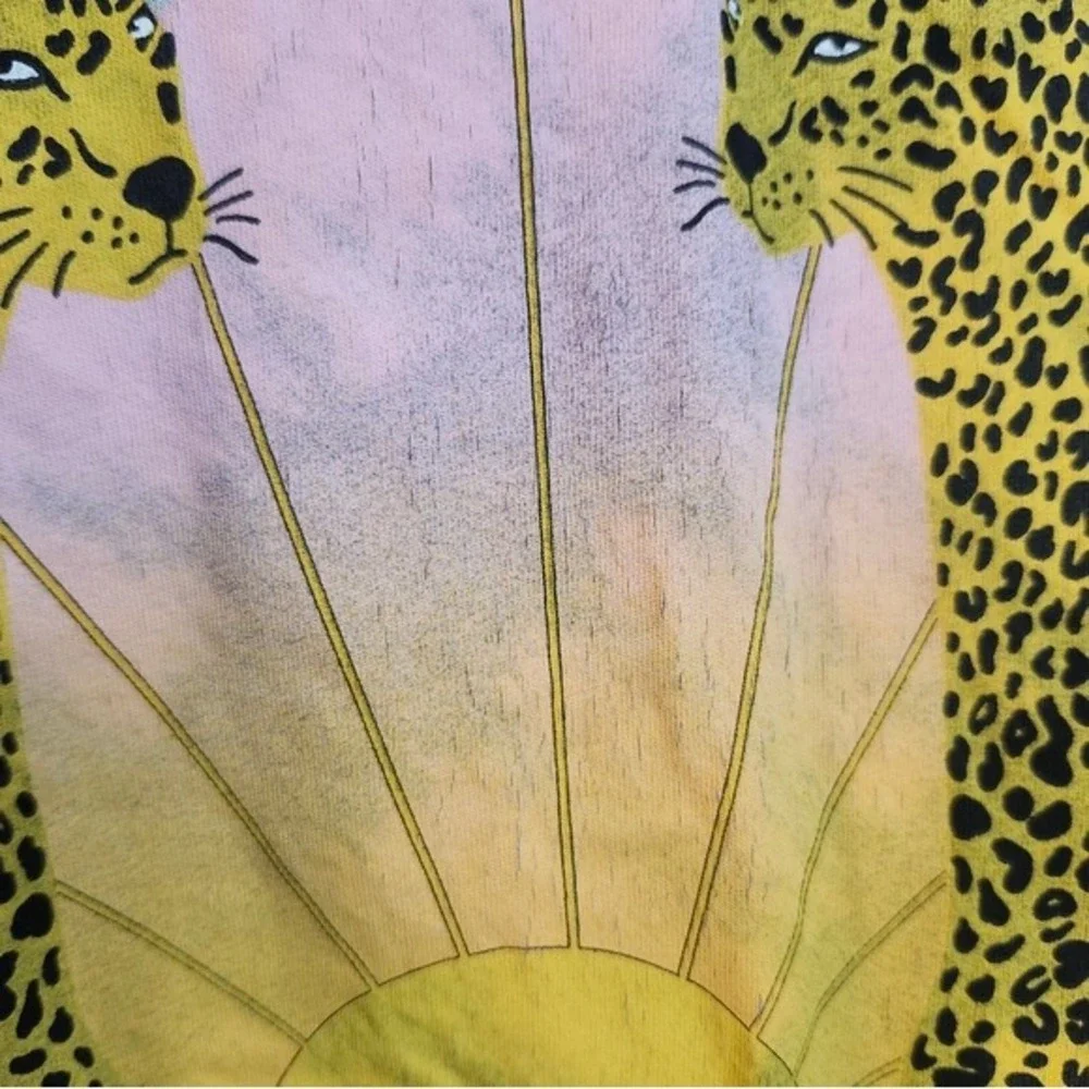 Torrid Cold-Shoulder Raw-Edge Tee in Cheetah Black Tie-Dye Size 1 Woman's XL - Picture 5 of 8